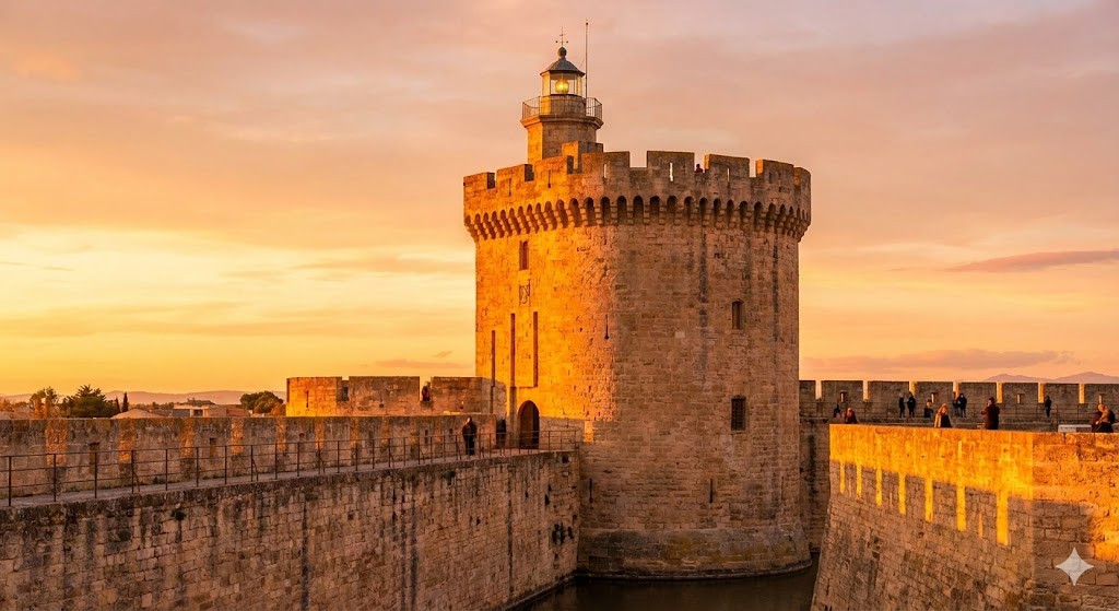 Remparts, Tour de Constance, salins roses, Camargue, idées en famille, bons plans gratuits et infos pratiques pour organiser votre visite à Aigues-Mortes.